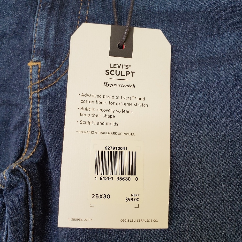 Levi's Premium Mile High Rise Super Skinny Jeans - Picture 5 of 7